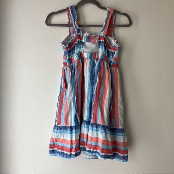 Cat & Jack Girls Striped Sundress 10/12 | Multicolor Smocked Cotton Summer Dress - Picture 5 of 7